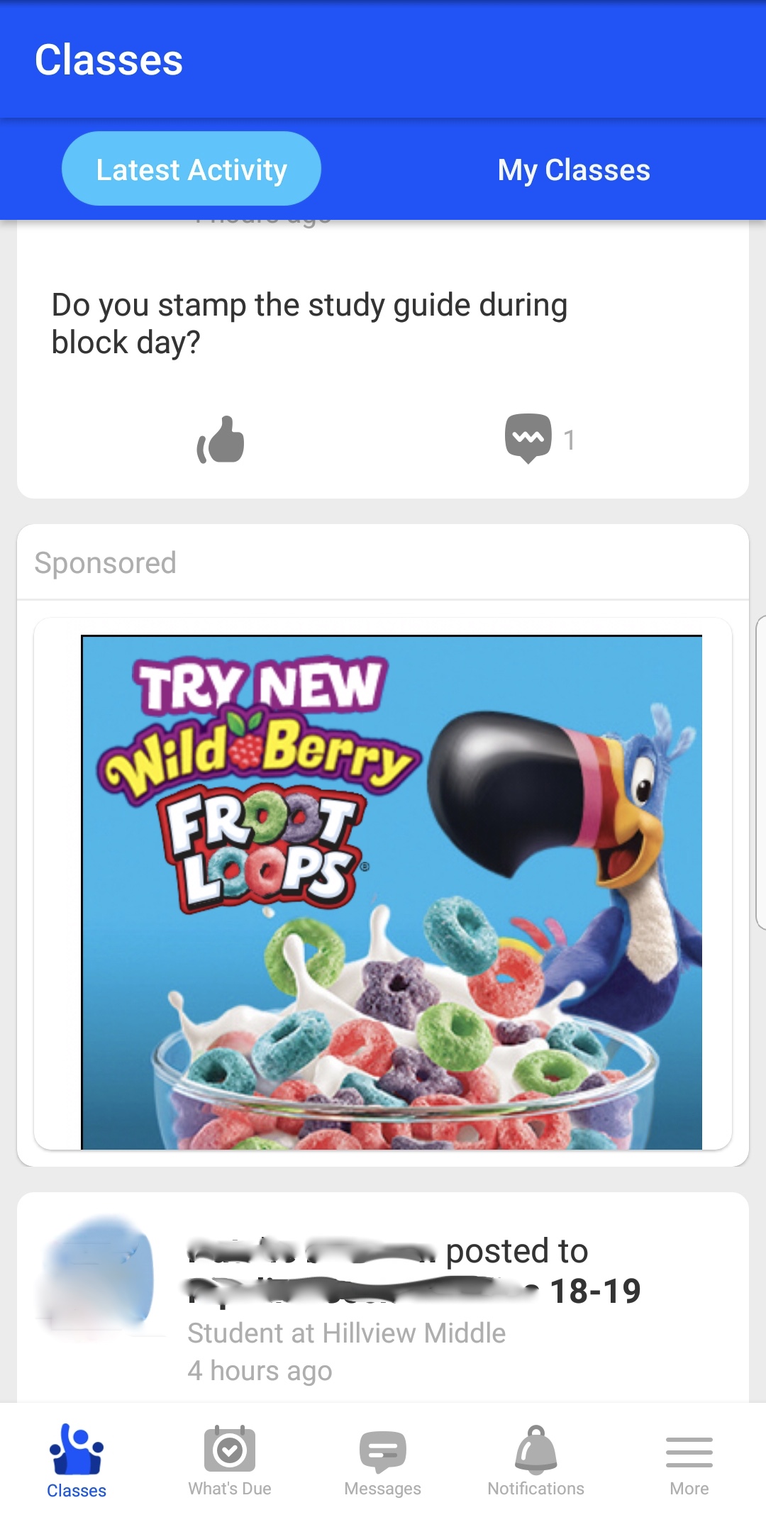 Edmodo Froot Loops Hillview
