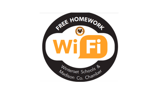 Winterset Free Wi-Fi Decal