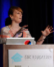 Institute of Play co-founder, Katie Salen Tekinbaş speaking at the GDC Education Summit in 2012