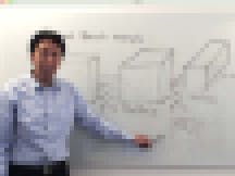 Andrew Ng teaching from home easel whiteboard setup what students see