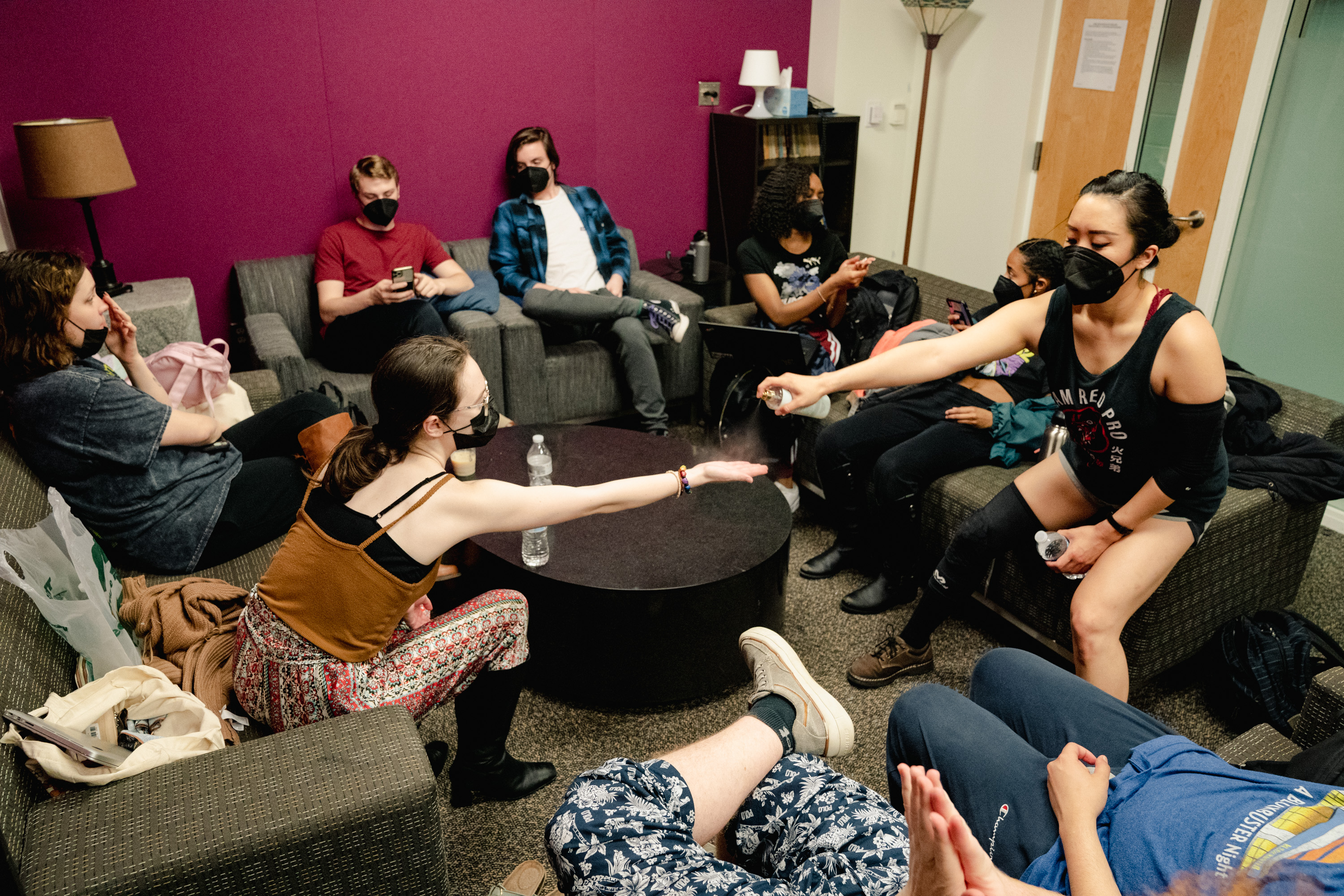 Jackie in the green room
