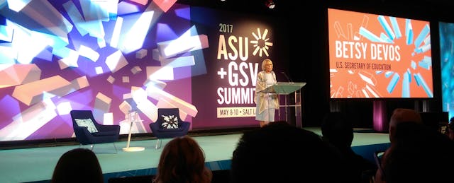 What Betsy DeVos Offered (or Didn’t) During Her ASU+GSV Summit Keynote