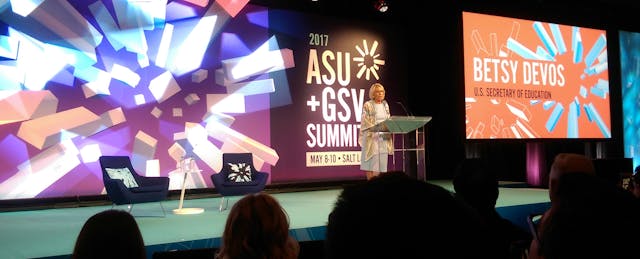 What Betsy DeVos Offered (or Didn’t) During Her ASU+GSV Summit Keynote