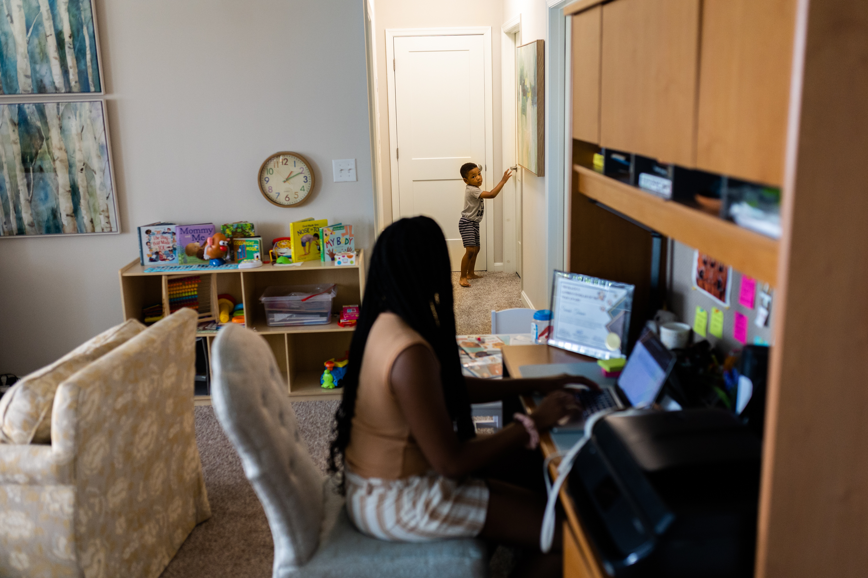 Noah gets up from nap