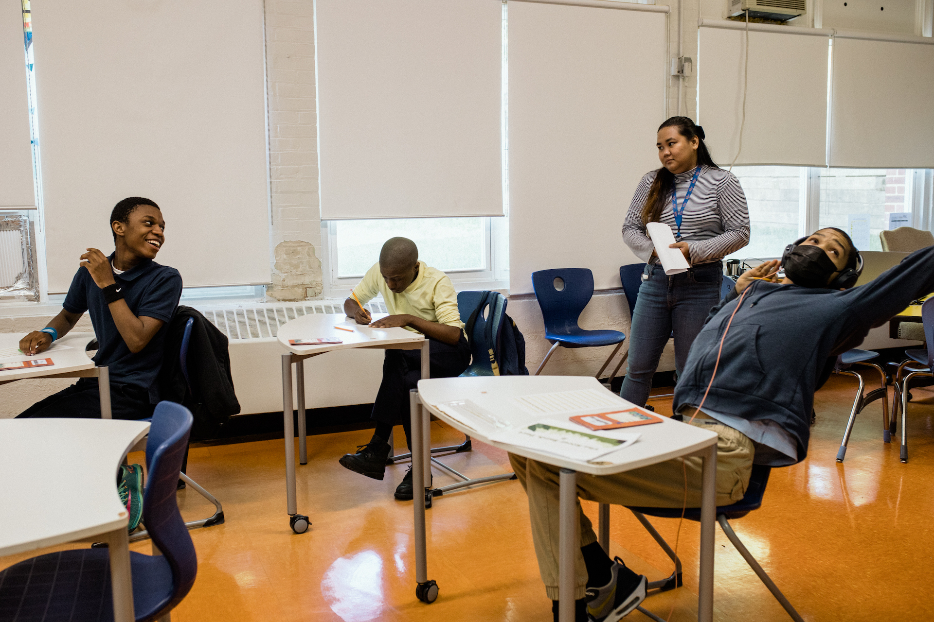 Evangelista teaches a high school special education class.