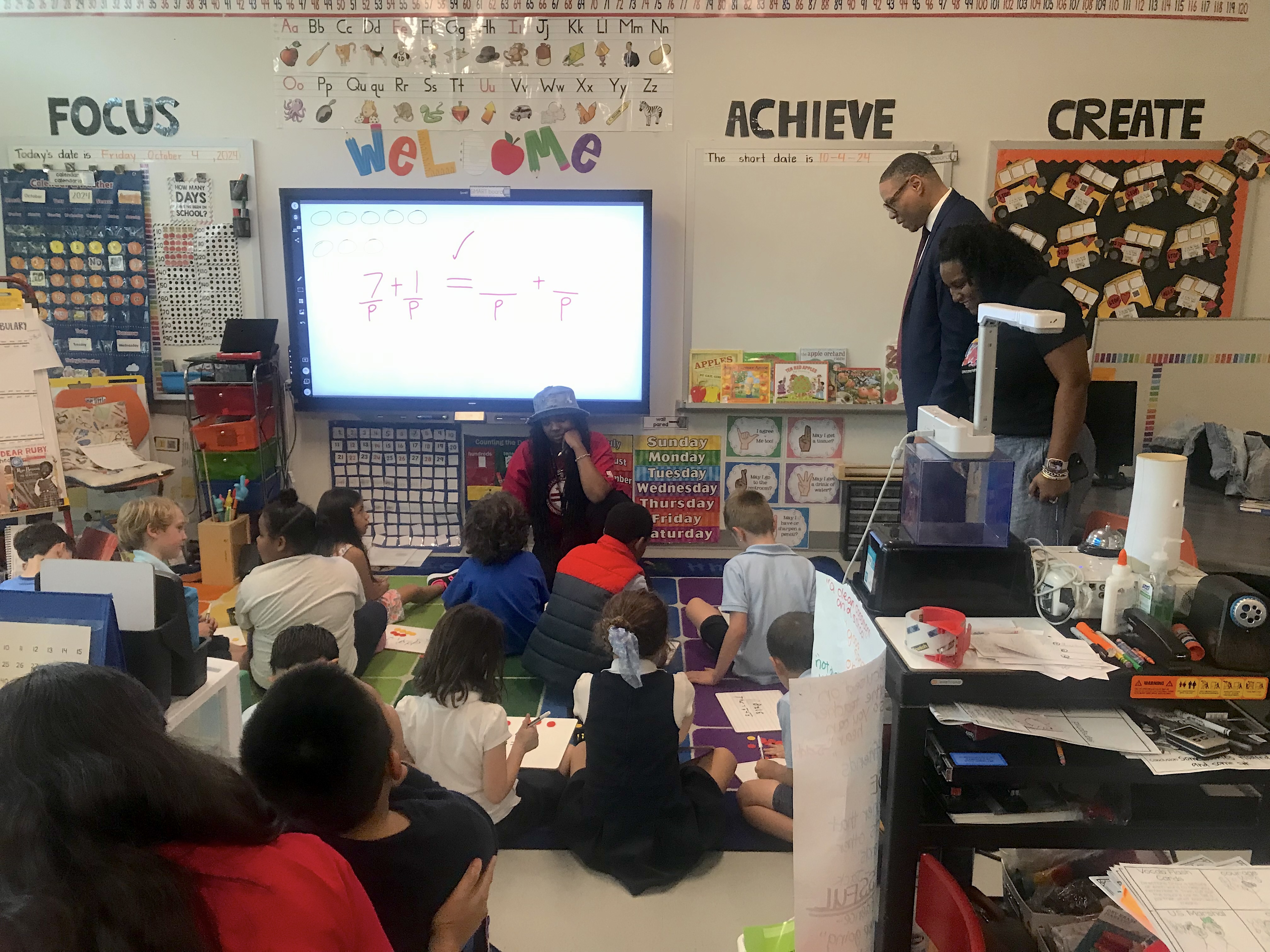 John Lewis Elementary School in Washington, D.C., was renovated in 2021. Photo by Nadia Tamez-Robledo for EdSurge. 